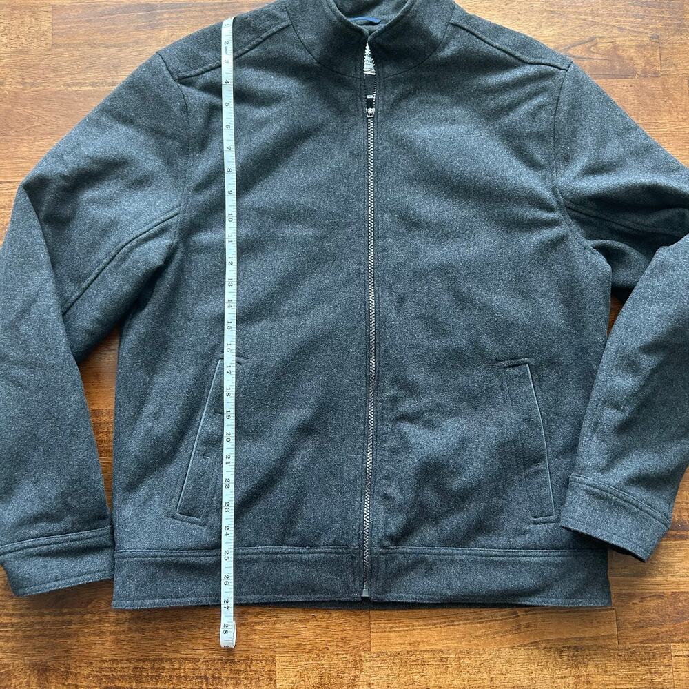 Men’s Wool Bomber Jacket - Flag & Anthem - Gray - Medium - Retro Classic Style. - Picture 2 of 13